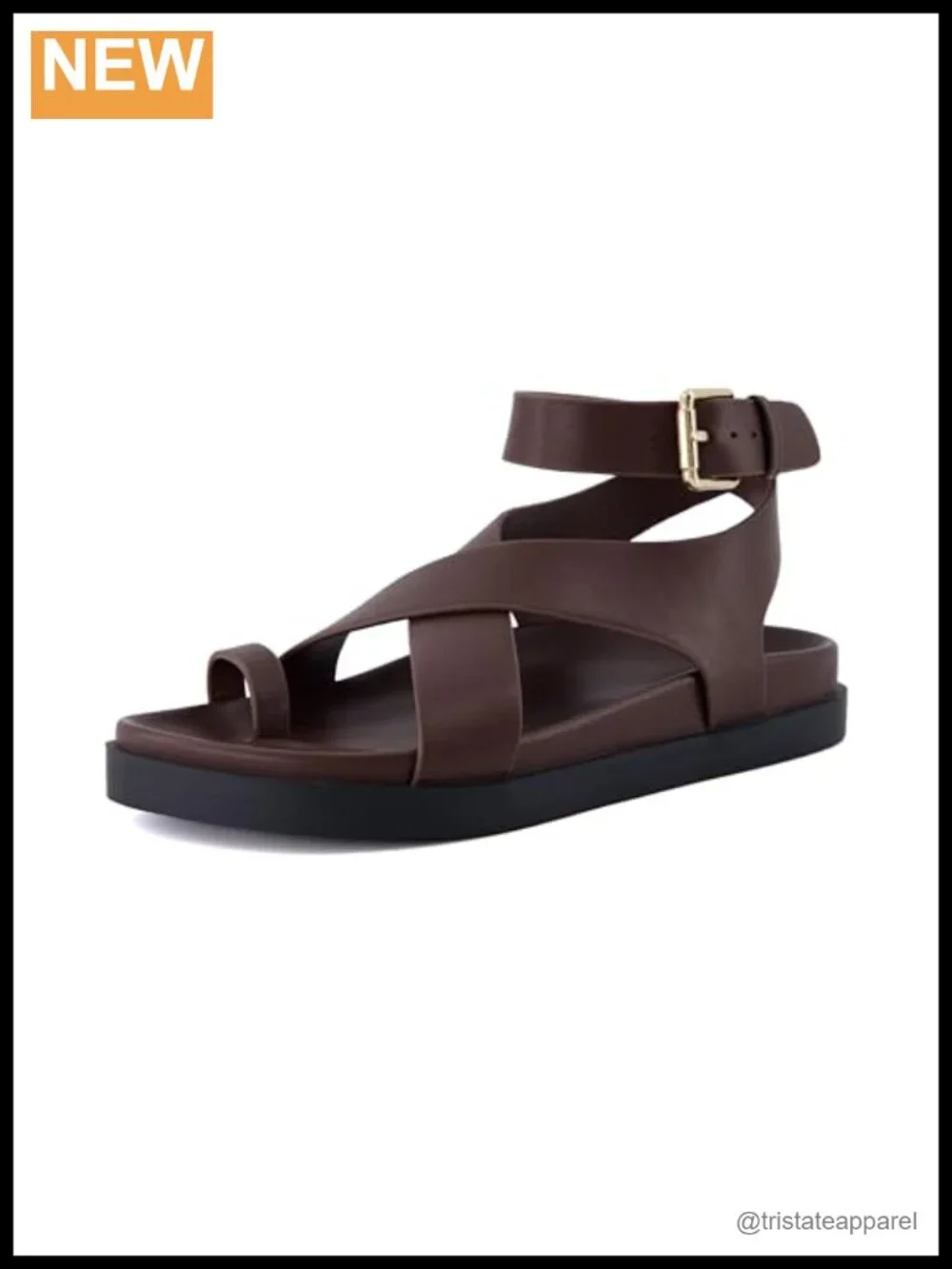 Womens Platform Sandals Adjustable Ankle Strap Molded Footbed Non-Slip Vegan